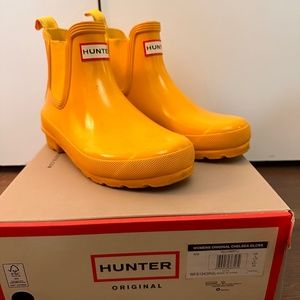 Yellow Hunter Chelsea Rain Boots